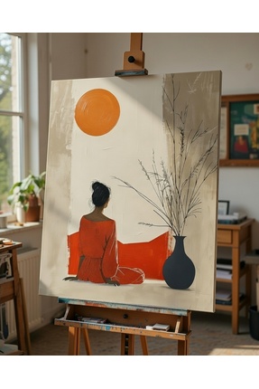 Nurşahın Resimleri Tablo %100 El Yapımı Soyut Dekoratif Kanvas Tablo