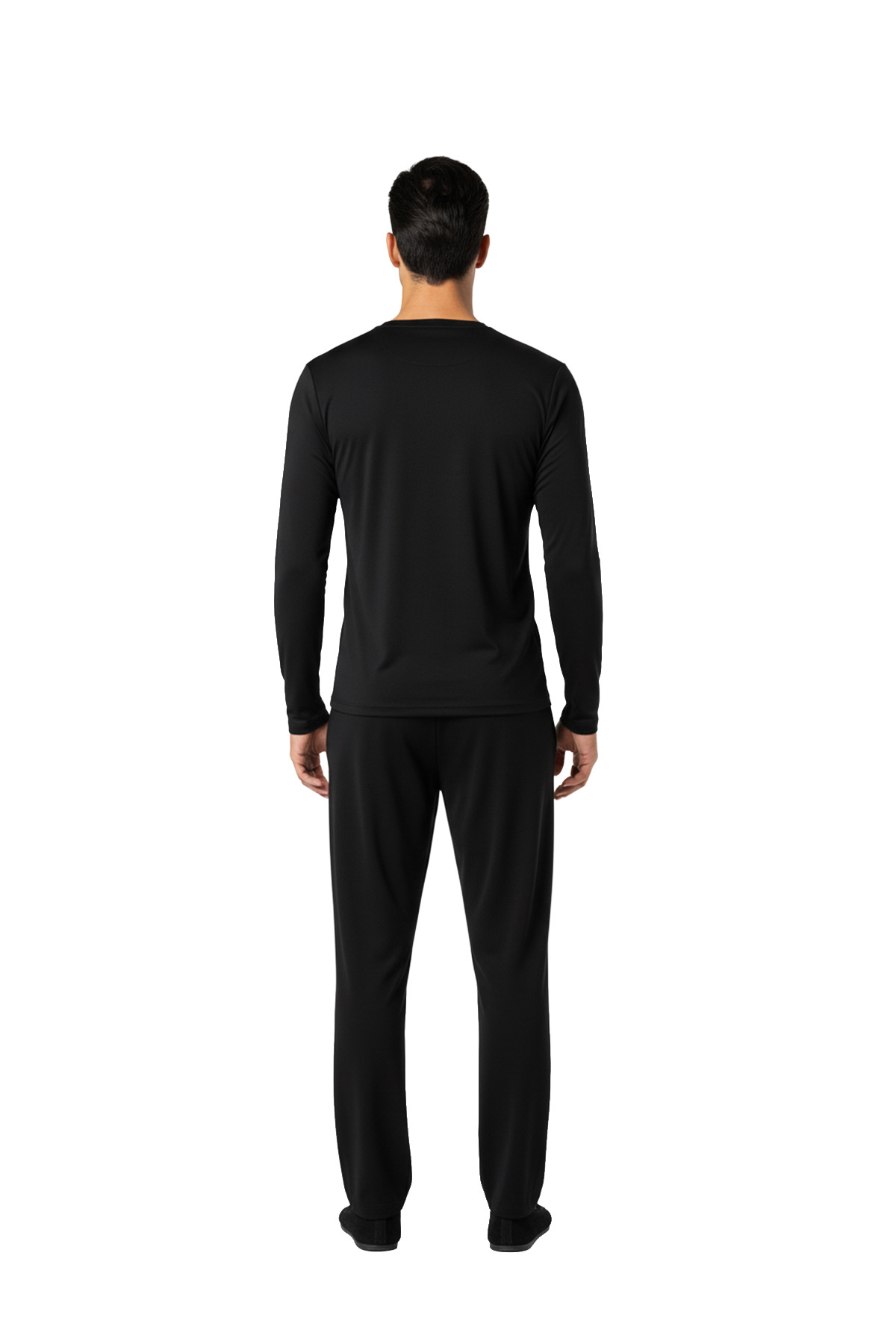 D'S Damat Ds Damat Maschio Pamuk V Yaka Pijama Takımı SİYAH görsel 3