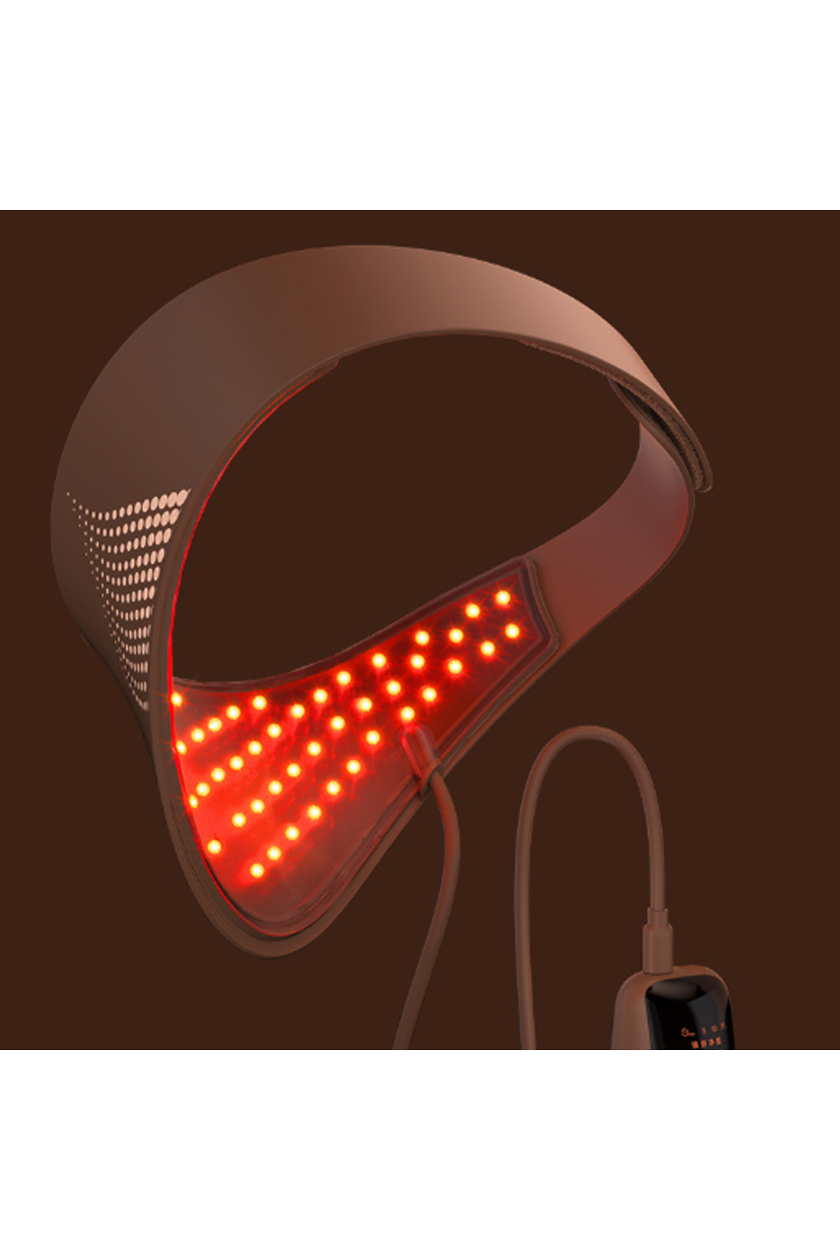 9D LIGHT THERAPY ANTI-AGING MASK Pro - Boyun Maskesi — قهوه‌ای V-N239