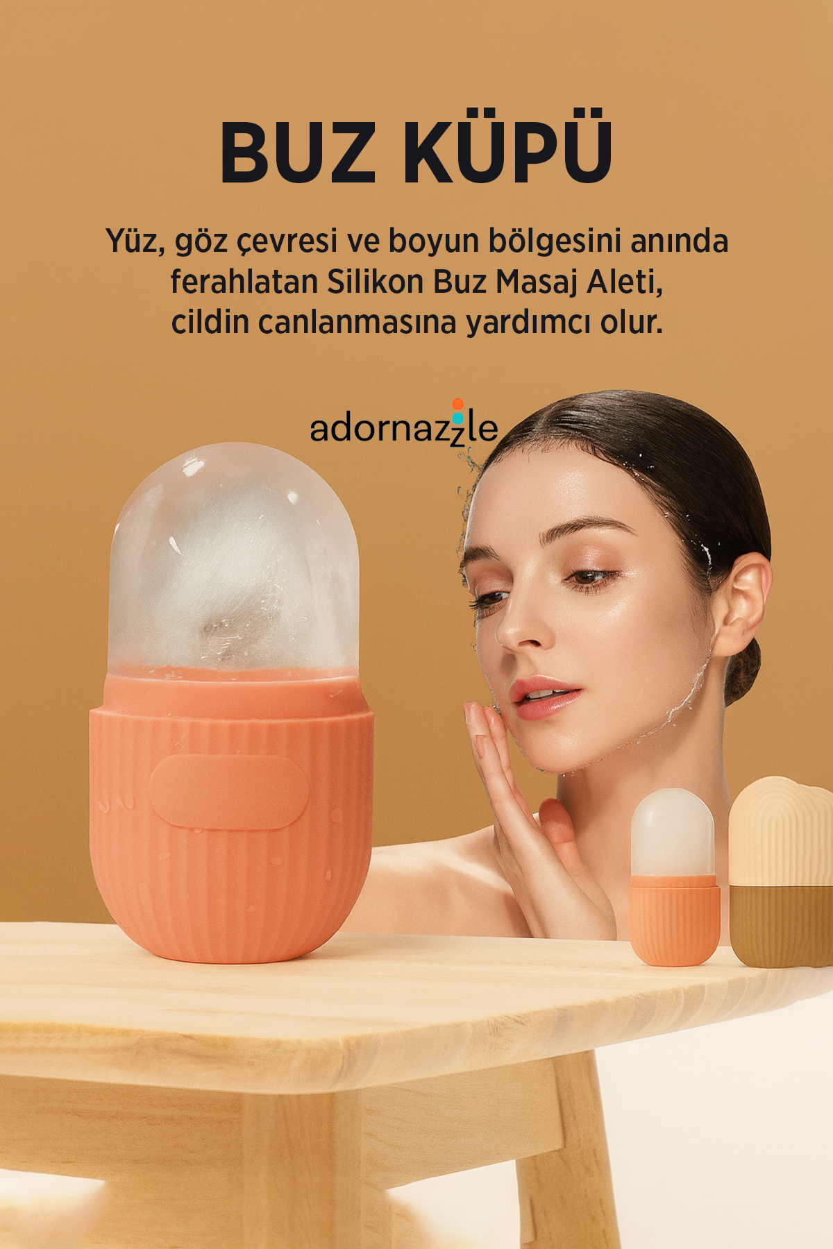 Buz Küpü, Yüz Göz ve Boyun İçin Soğuk Masaj, Silikon Buz Kalıbı — رنگارنگ ADRGRBUZKUPU0349 — تصویر 2 از 6
