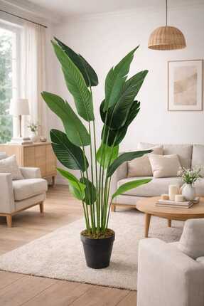 MAKİ DEKOR Yapay Ağaç Islak Dokulu Starliçe Salon Bitkisi 13 Büyük Yapraklı 1...