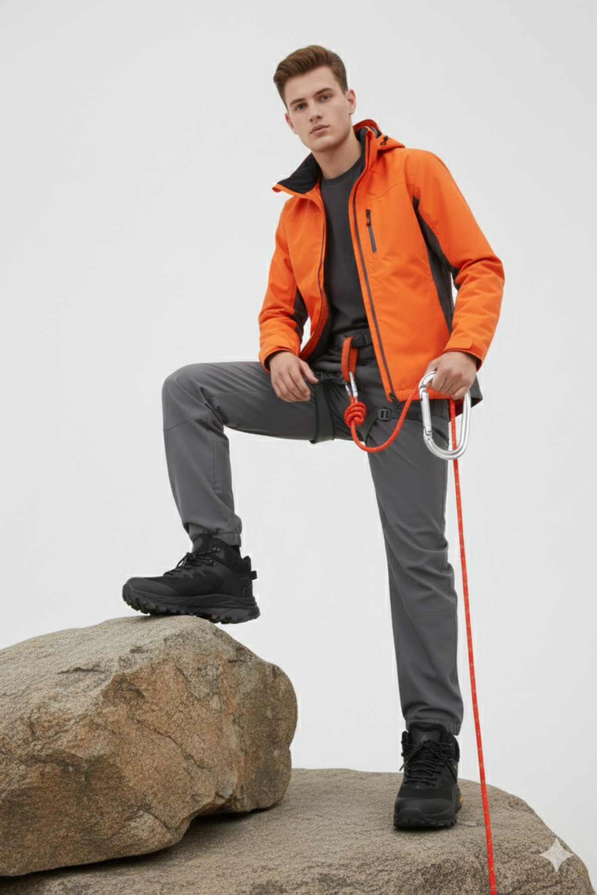 HUMTTO Erkek Trekking-Outdoor Dayanıklı Su Geçirmez Kışlık Aktivite Spor Kar Botu HT5K/W260987A görsel 4
