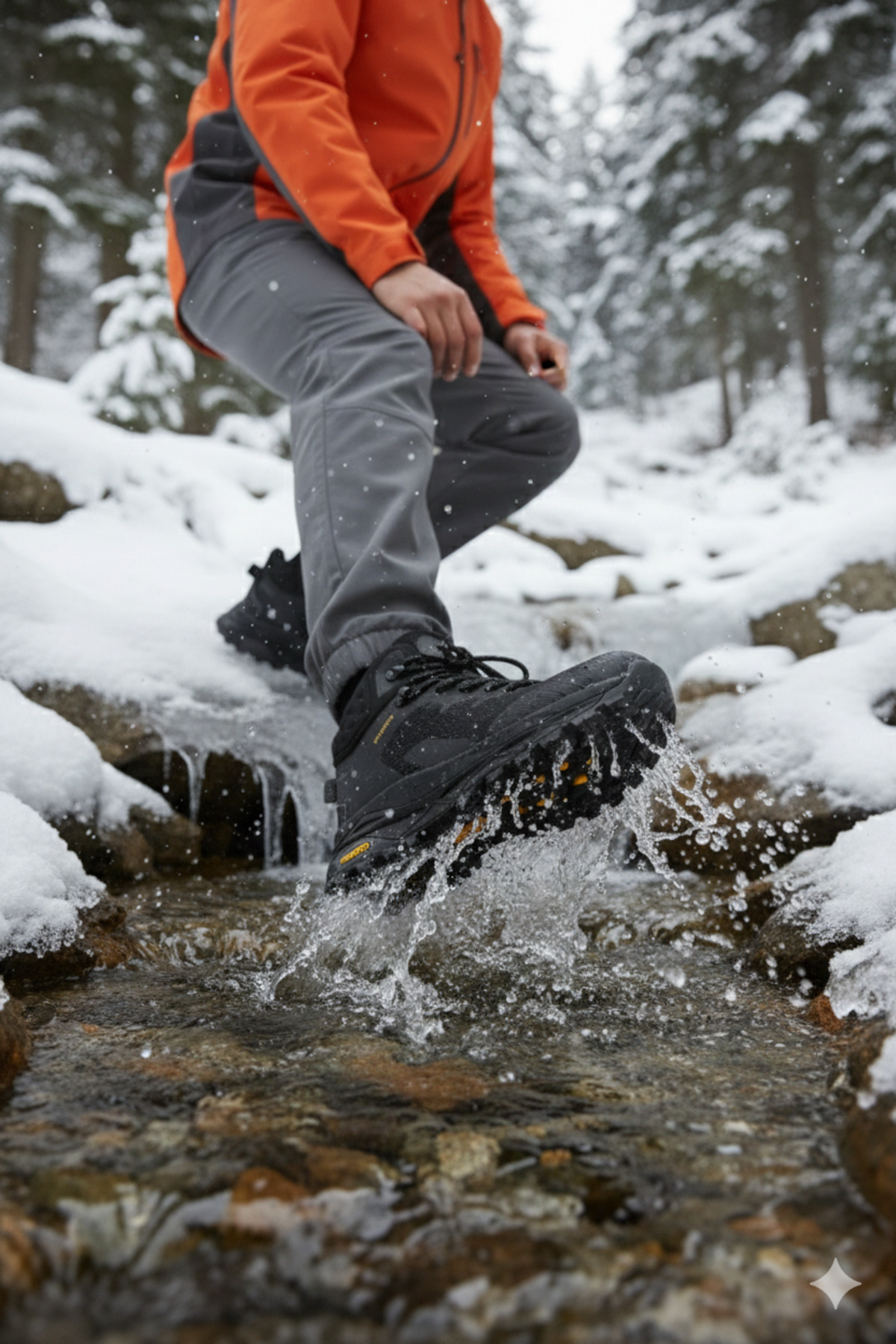 HUMTTO Erkek Trekking-Outdoor Dayanıklı Su Geçirmez Kışlık Aktivite Spor Kar Botu HT5K/W260987A görsel 5