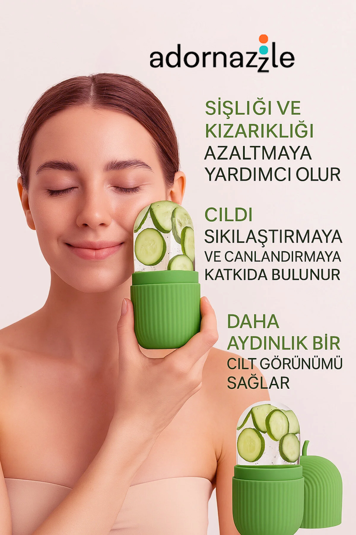 Buz Küpü, Yüz Göz ve Boyun İçin Soğuk Masaj, Silikon Buz Kalıbı — رنگارنگ ADRGRBUZKUPU0349 — تصویر 4 از 6