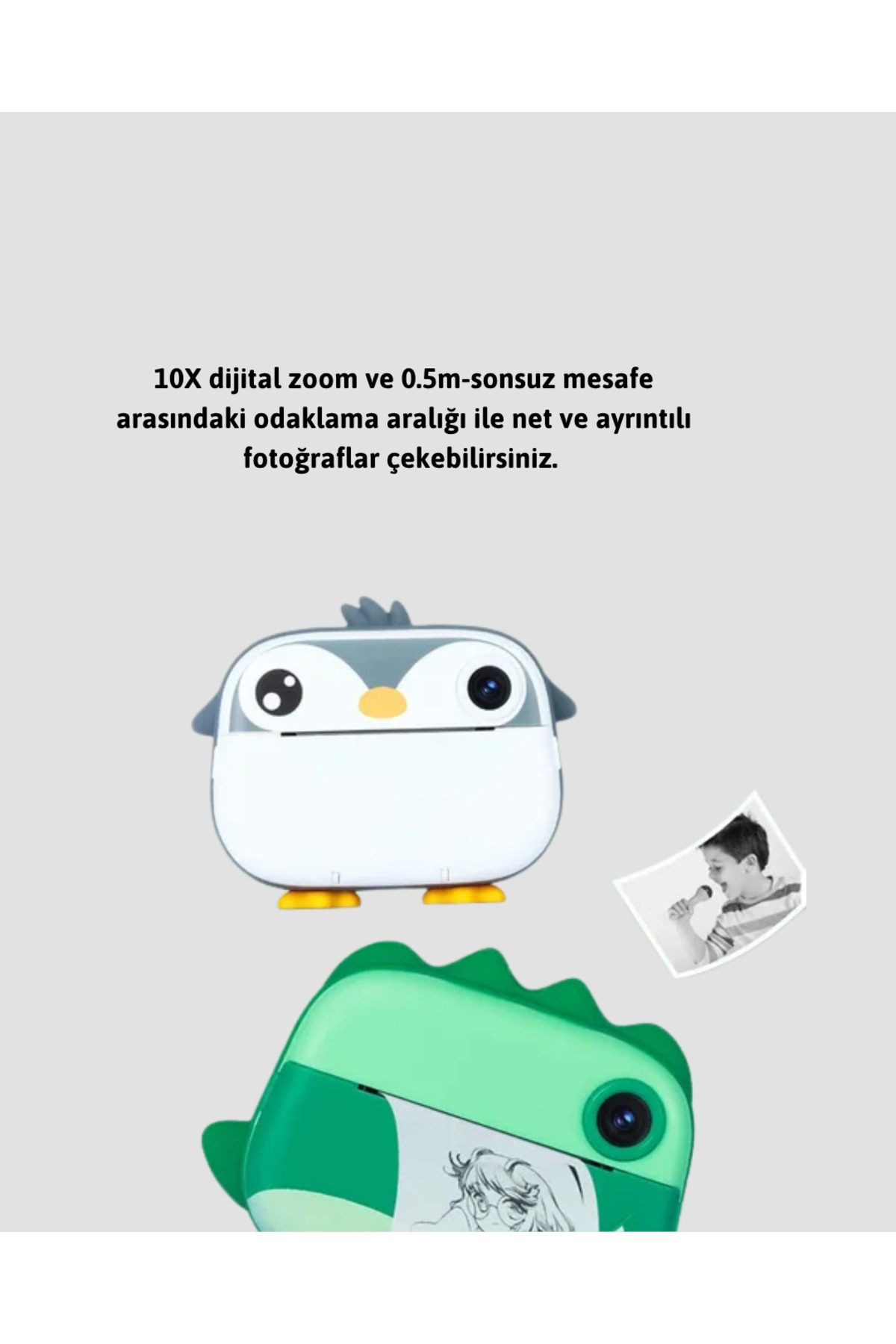 Nemere 64gb Tf Kart Destekli Çoklu Dil Seçeneği Sunan Anında Baskı Kamera Tech fotoğrafı 5 (önizleme)