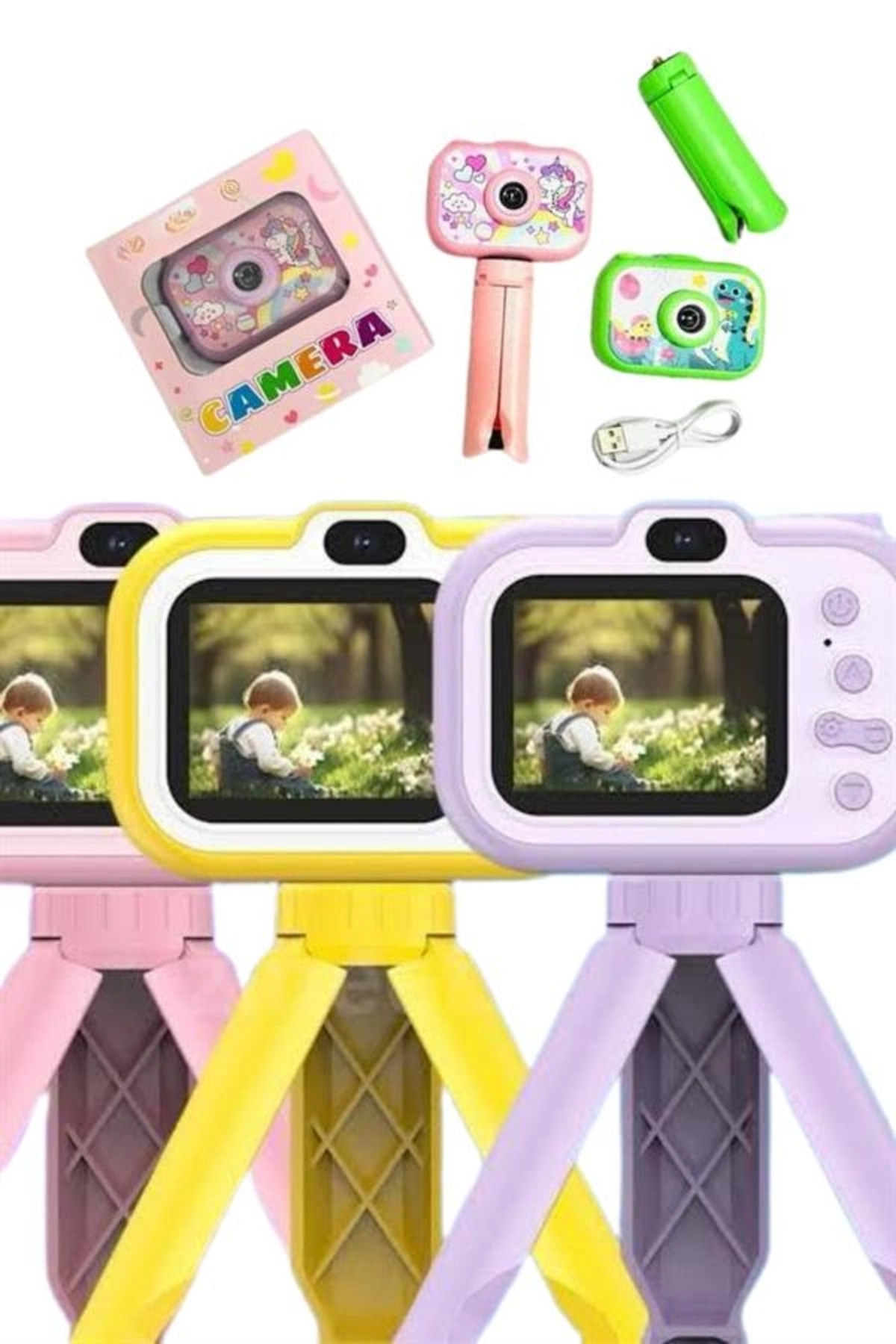 Nemere Çocuk Için Eğitici Video Kamera Ayaklı Mini Fotoğraf Makinesi Tech fotoğrafı 4 (önizleme)
