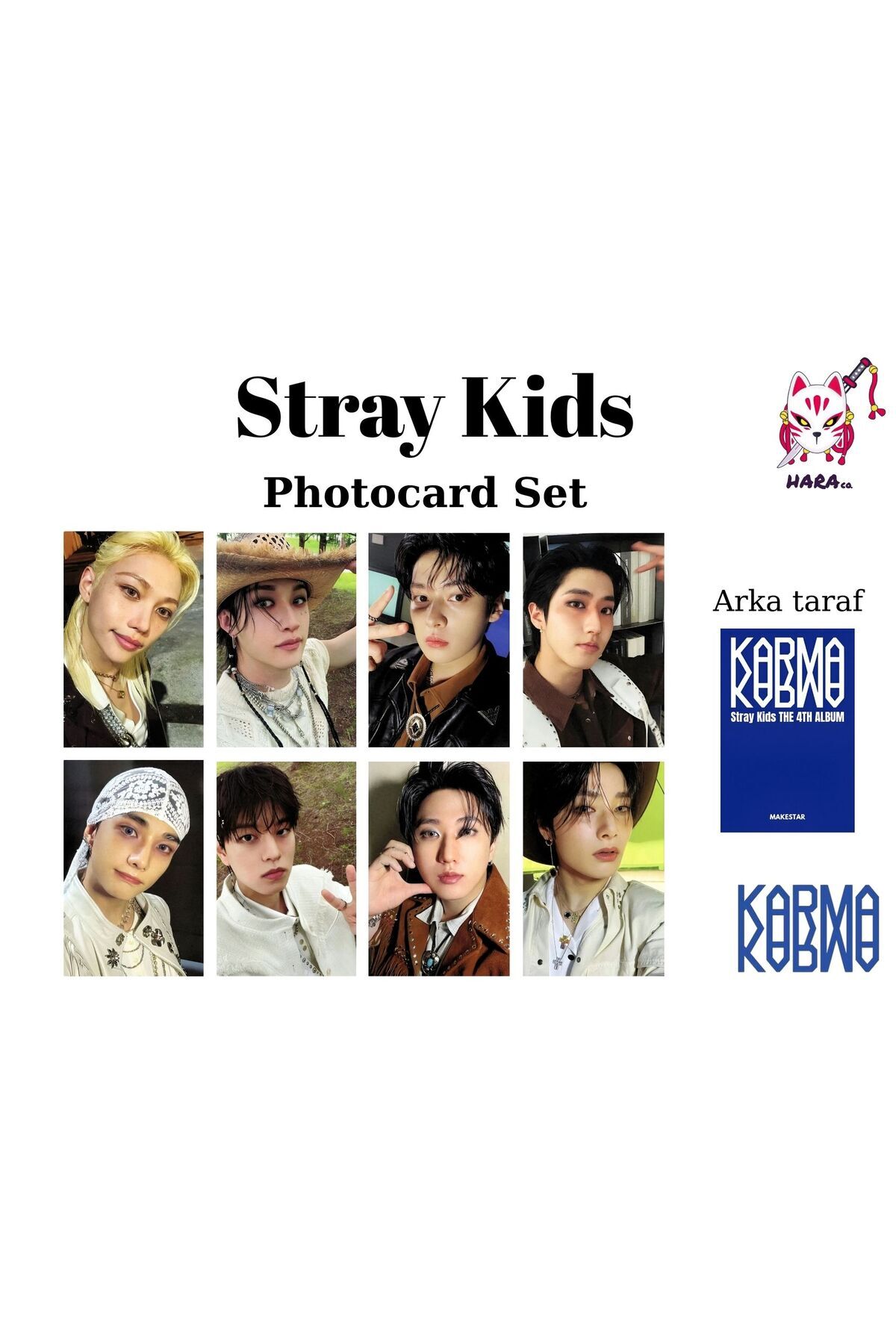 Hara Company Stray Kids Karma Albüm Makestar POB Photocard Seti