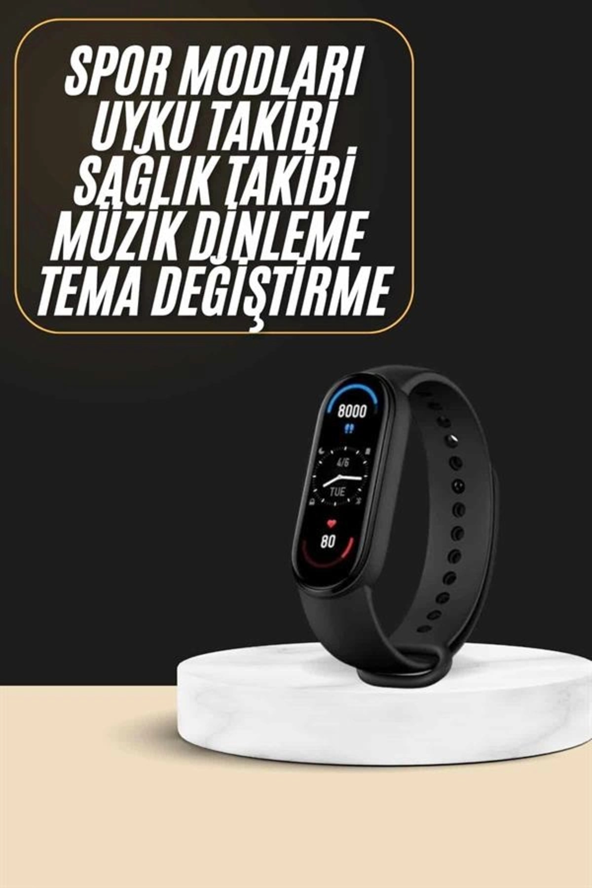 ALFA AKSESUAR 03 Akıllı Bileklik Android Ve İos Uyumlu Bildirim Ve Çağrı Görme Spor Takibi
