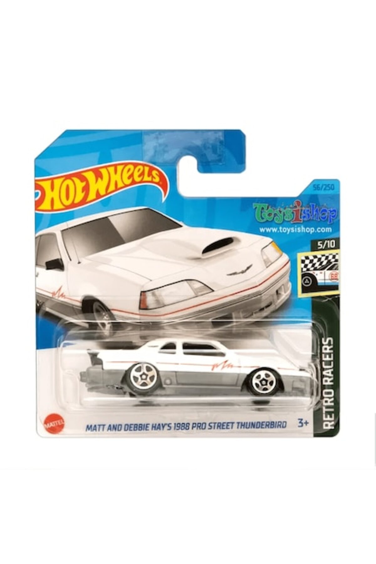 Masinuta Metalica Hot Wheels, Matt and Debbie Hay's 1988 Pro Street Thunderbird, Alb, 1:64