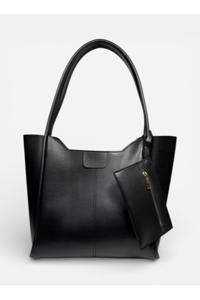 LASSERA Cüzdan & bag Kadın Cüzdan Detaylı Fermuarlı Siyah Shopper El Ve Omuz ...