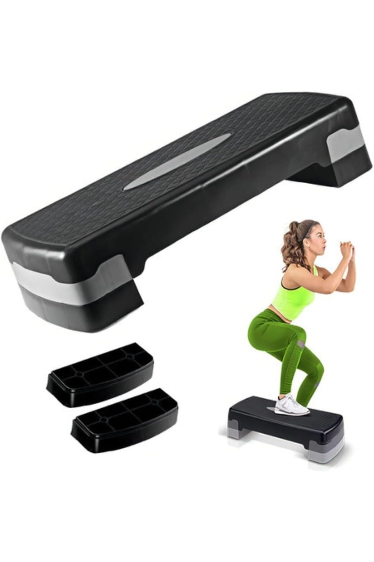 منصة إيروبيك قابلة للتعديل لتمارين اللياقة درجة رياضية للمنزل وصالة الألعاب - خطوة تمارين كارديو 💪
