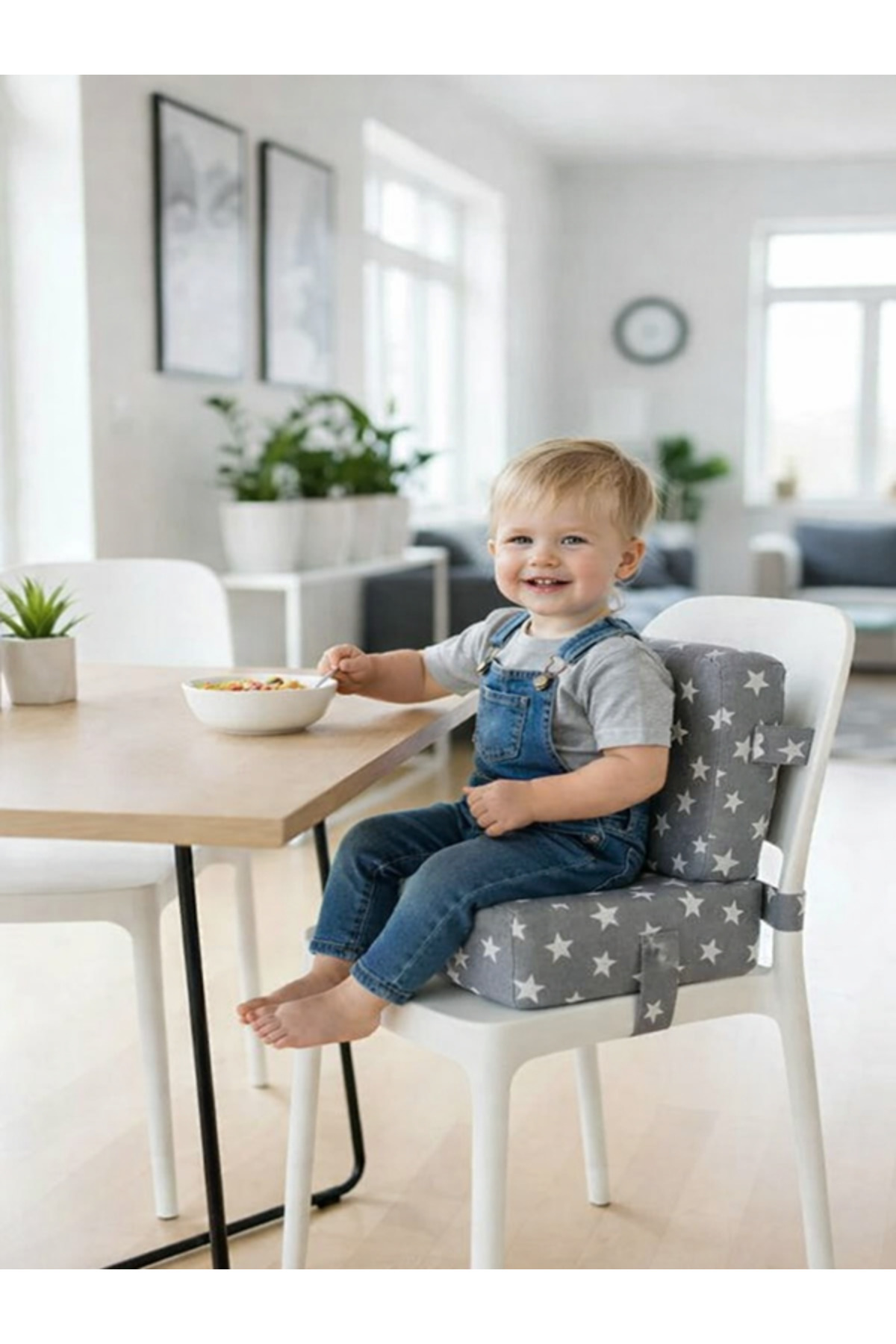 High Chair Riser Portable Foldable Back Chair Riser Cushion 2pcs Set