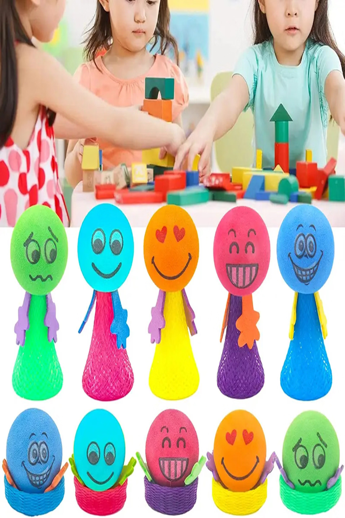 Bundeba Zıplayan Oyuncak Emojili Zıp Zıp Oyun Dev Boy 9cm 1 Adet
