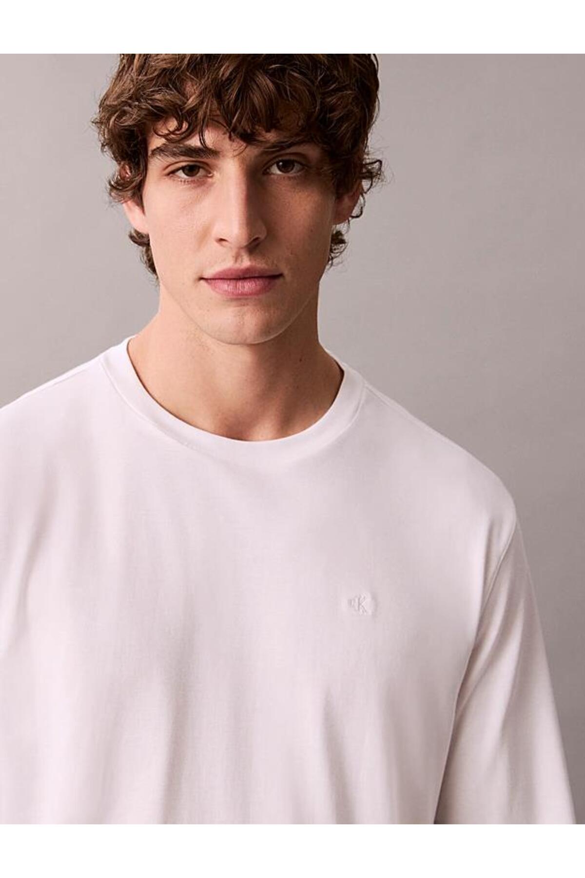کلوین کلاین تی شرت مردانه طرح LS Supima Interlock مدل LV04LD227GYAF