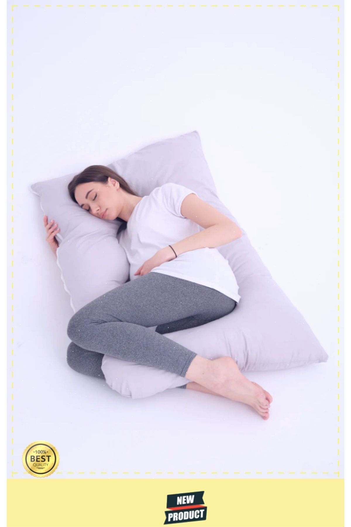 moontime alaçatı Hamile Yastığı Çok Kullanışlı Ortopedik Büyük Şekilli Vücut Yastığı fotoğrafı 3 (önizleme)