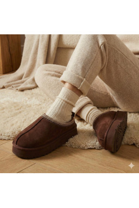 GÜR MODA AYAKKABI İÇİ KÜRKLÜ ORTOPEDİK HAFİF KAYMAZ TABAN SICAK TUTAN TERLİK-...