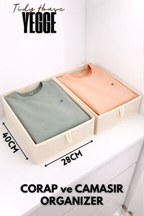 YEGGE 2 ADET Geniş Çekmece ve Dolap içi Düzenleyici, Raf Düzenleyici, 40x28x1...