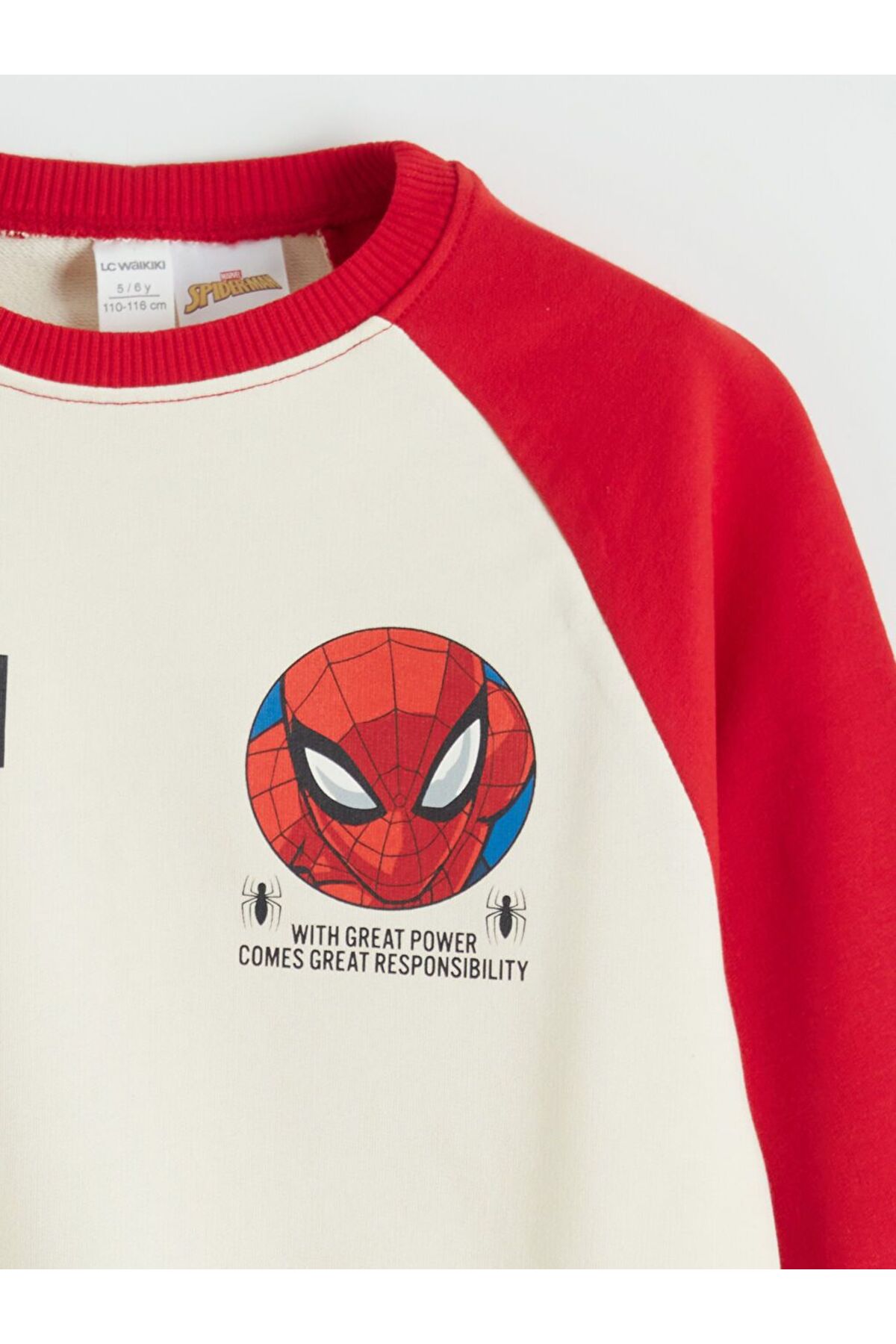 LC Waikiki LCW Kids Spider-Man Baskılı Erkek Çocuk Sweatshirt fotoğrafı 3 (önizleme)