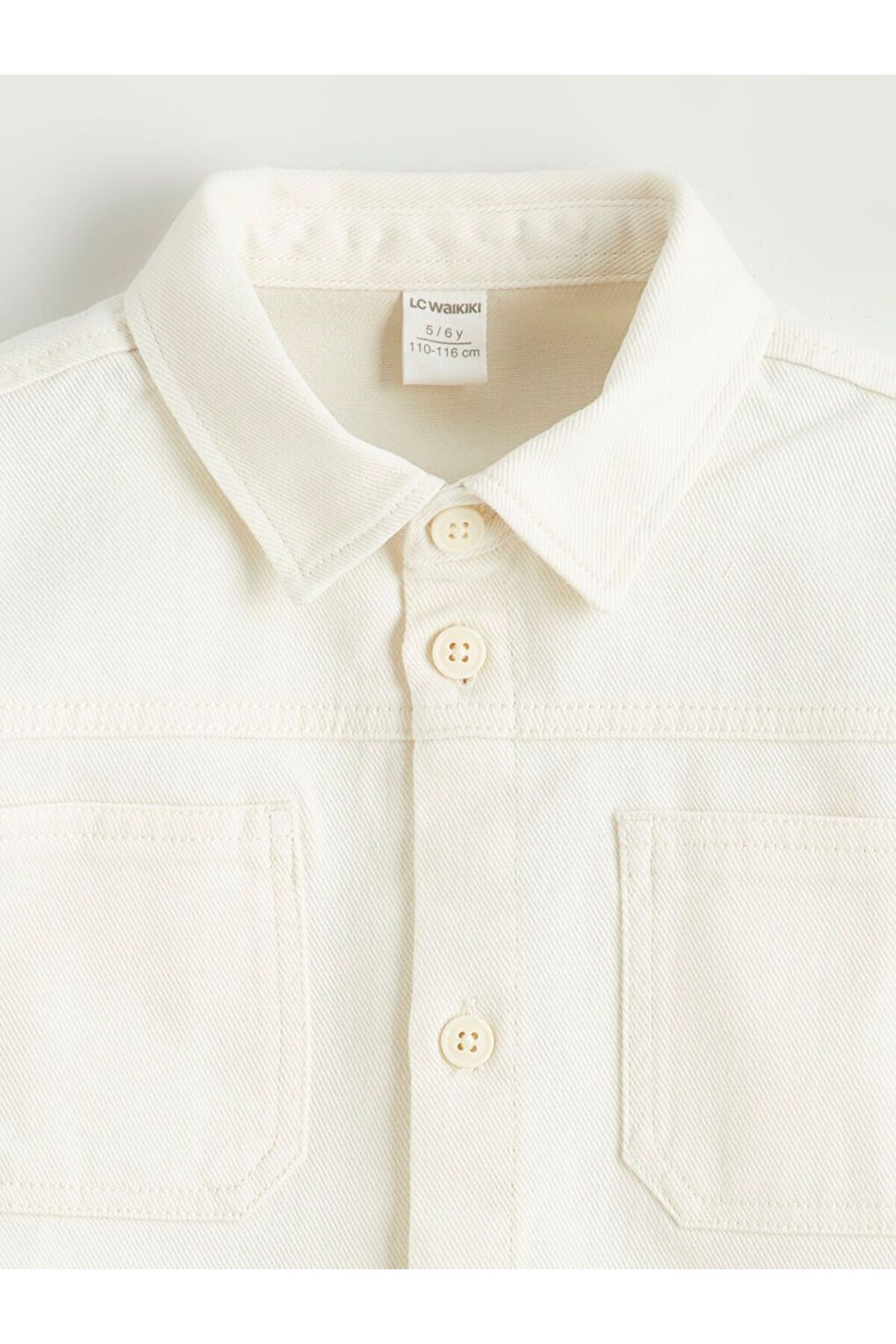 LC Waikiki LCW Kids Erkek Çocuk Basic Gabardin Gömlek fotoğrafı 2 (önizleme)