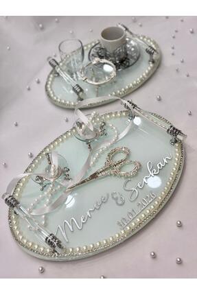 GÜRLEK TEKSTİL Mercan Model Nişan Tepsisi Söz Tepsisi Kız Isteme Tepsisi Maka...