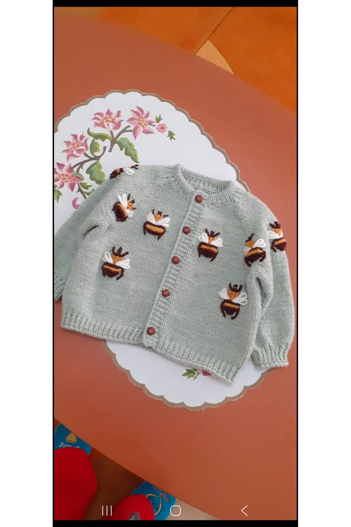 Tozpembebaby Arı Desenli Örgü Ceket fotoğrafı 2 (önizleme)