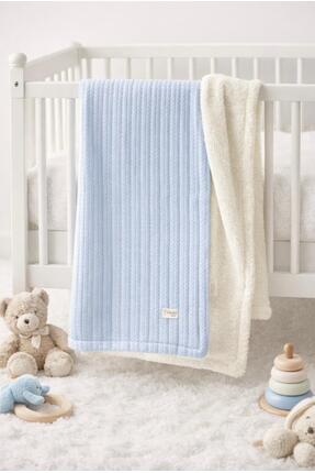 Abelia Baby Organik Pamuklu Pike/Polar Çift Taraflı Balıksırtı Wellsoft Bebek...