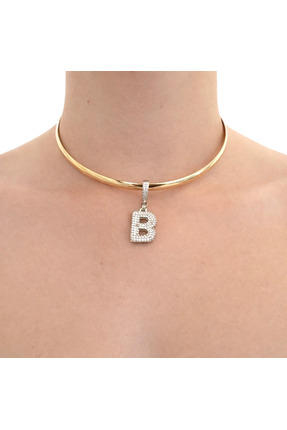 RİBBORNY Aura Letter Harf Chocker Kolye