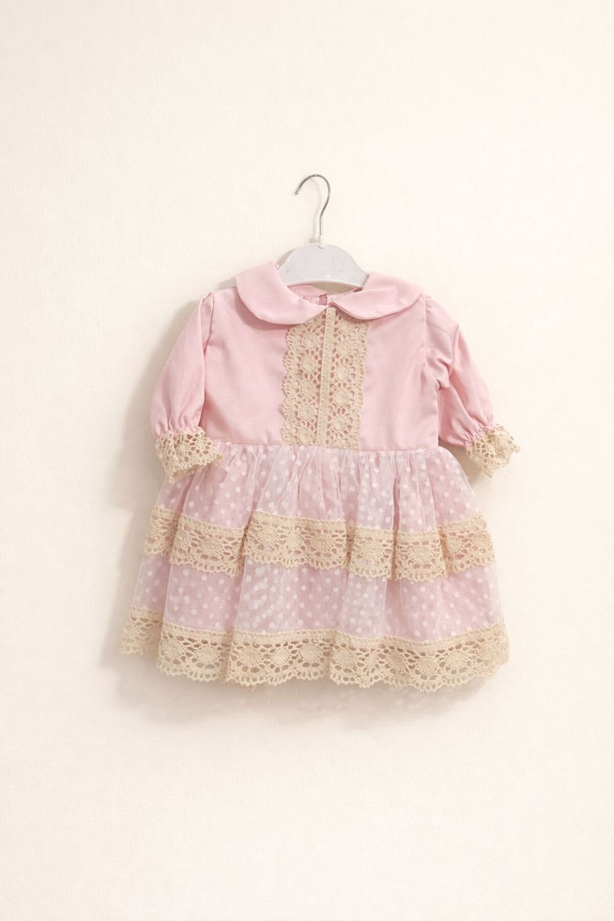 Numix Baby Kids Kız Bebek Dantelli Elbise, Lüks Elbise Seti, YeniDoğan, Mevlütlük Takım fotoğrafı 3 (önizleme)