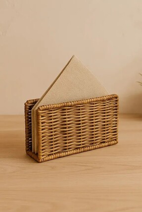 GÖNÜL Rattan Hasır Kare Peçetelik