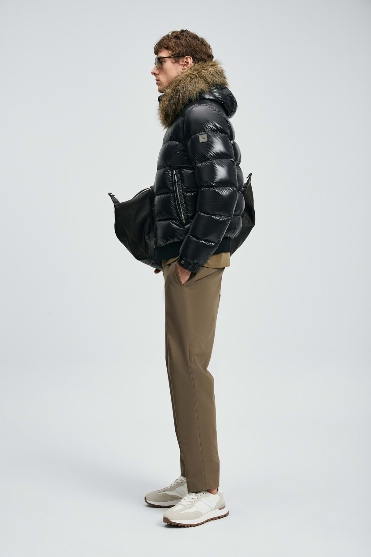 Lufian  Jeam Kaz Tüyü Erkek Mont Siyah - Görsel 3