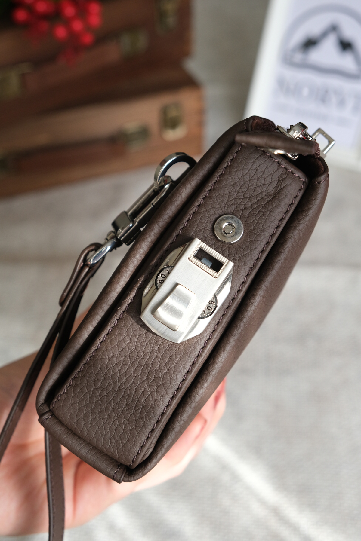 Norvi Leather Şifreli Hakiki Deri Erkek El Çantası 1232 görsel 7