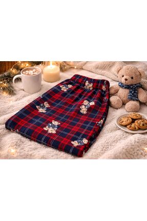 MODA Ayıcık Desenli Ekose Pijama Alt