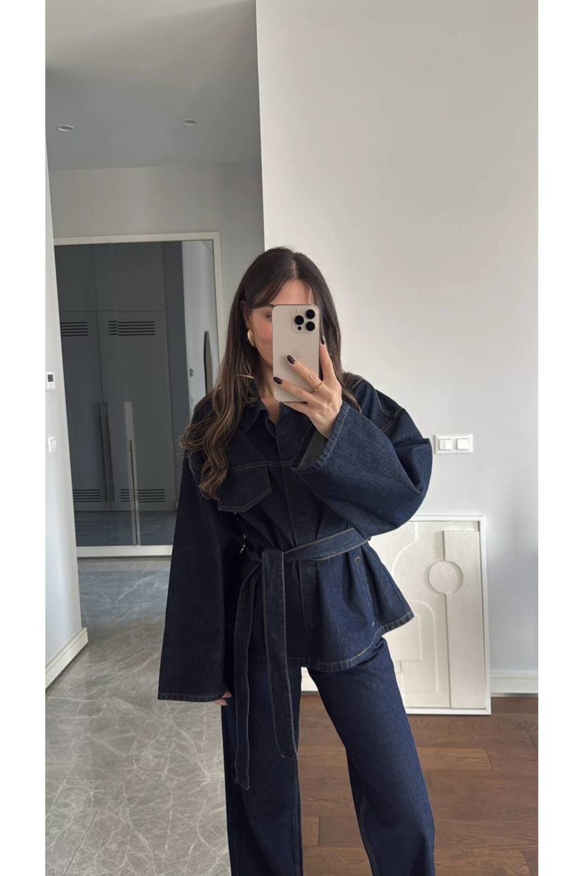 Helen Goods Na vezivanje Jakna i pantalone Denim set