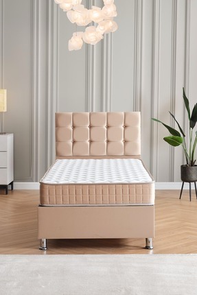 DAKRON Tek Kişilik Baza Başlık Vienza 2'li Set 90x190 Bej