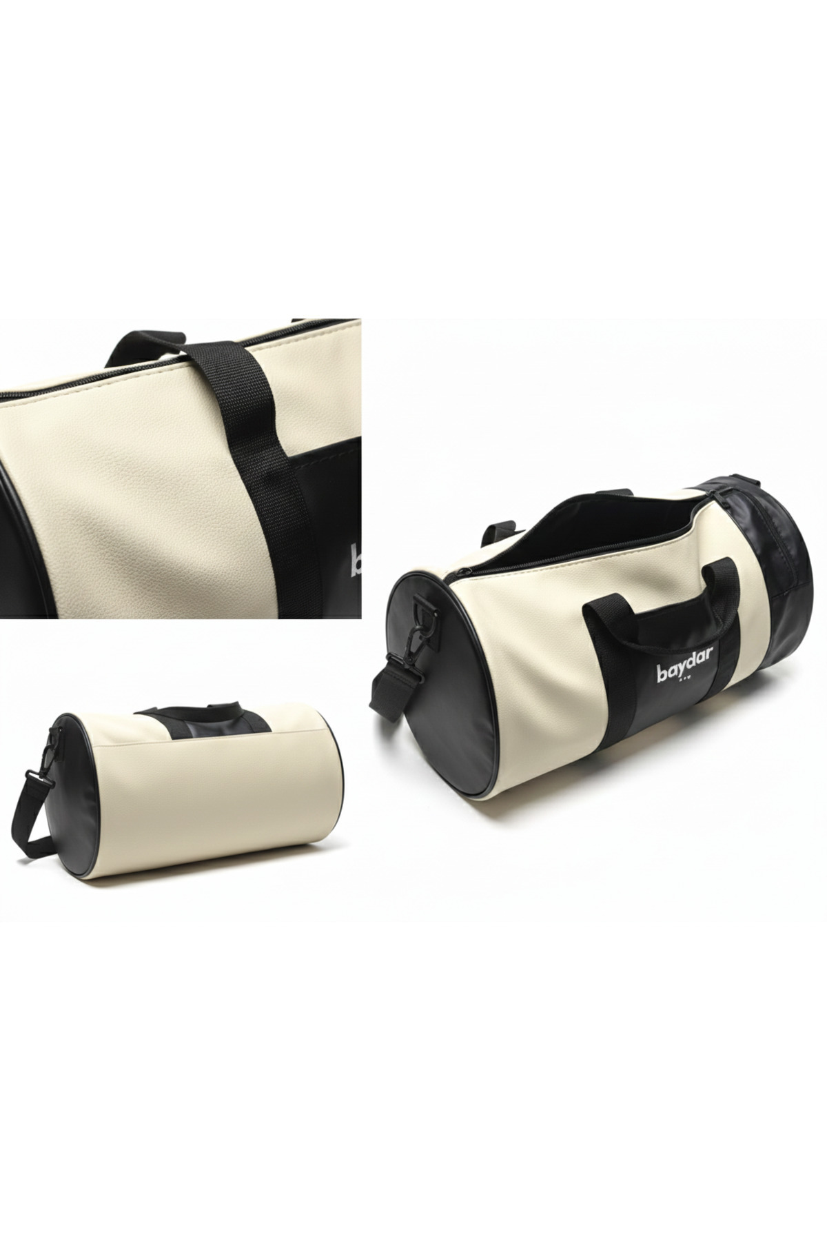 baydar  Premium Vegan Deri Su Geçirmez Duffle Spor ve Seyahat Çantası-Fitness ve Günlük Kullanım - Unisex - Görsel 4