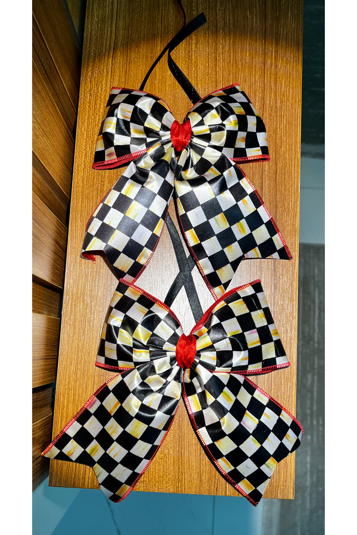 Mackenzie Grandpa Checkered Model Ribbon Bow 2”Pieces
