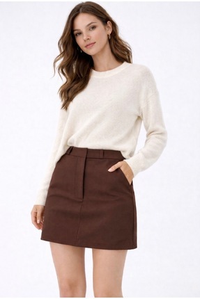 SHEBARA DOKUMA MİNİ ŞORT ETEK
