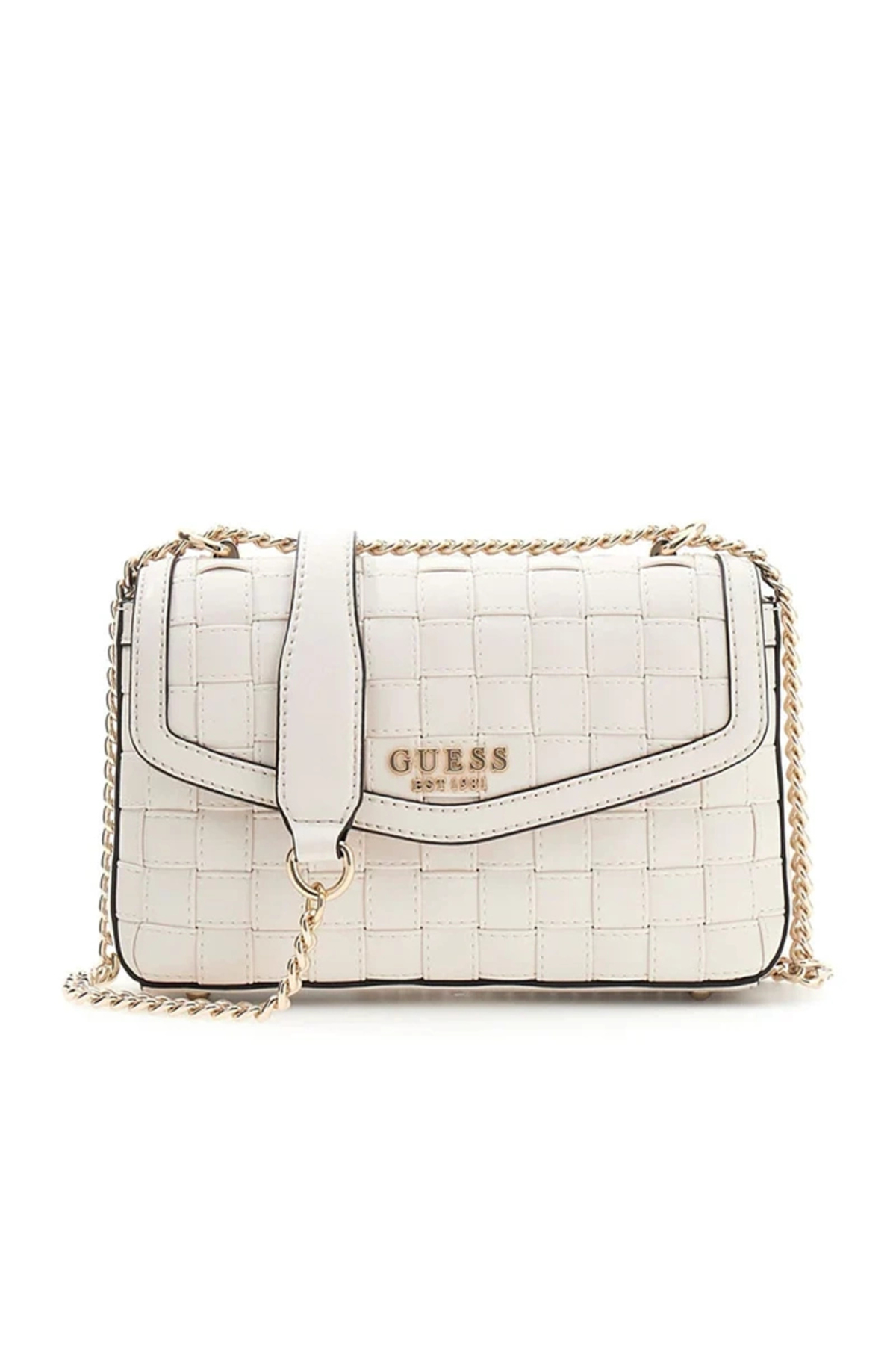 گس کیف دستی زنانه سفید Sandy Convertible Crossbody Flap مدل HWWG8418210-OFF