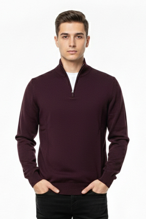 Pulltonic Erkek Yarım Balıkçı Yaka Fermuarlı Kazak