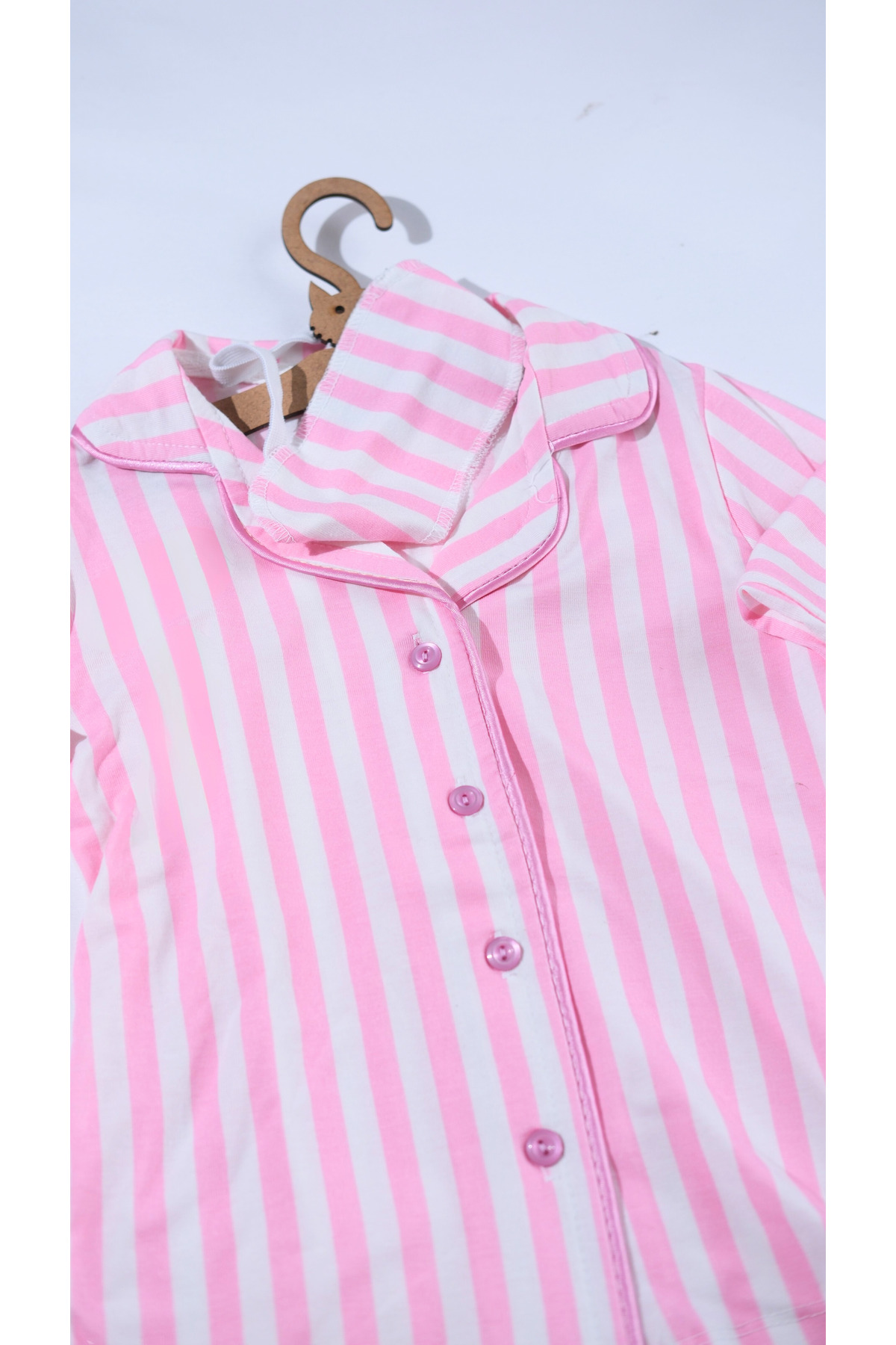 Dimoi Kids Uzun Kollu Çizgili VS Kız Çocuk Pijama Takımı fotoğrafı 3 (önizleme)