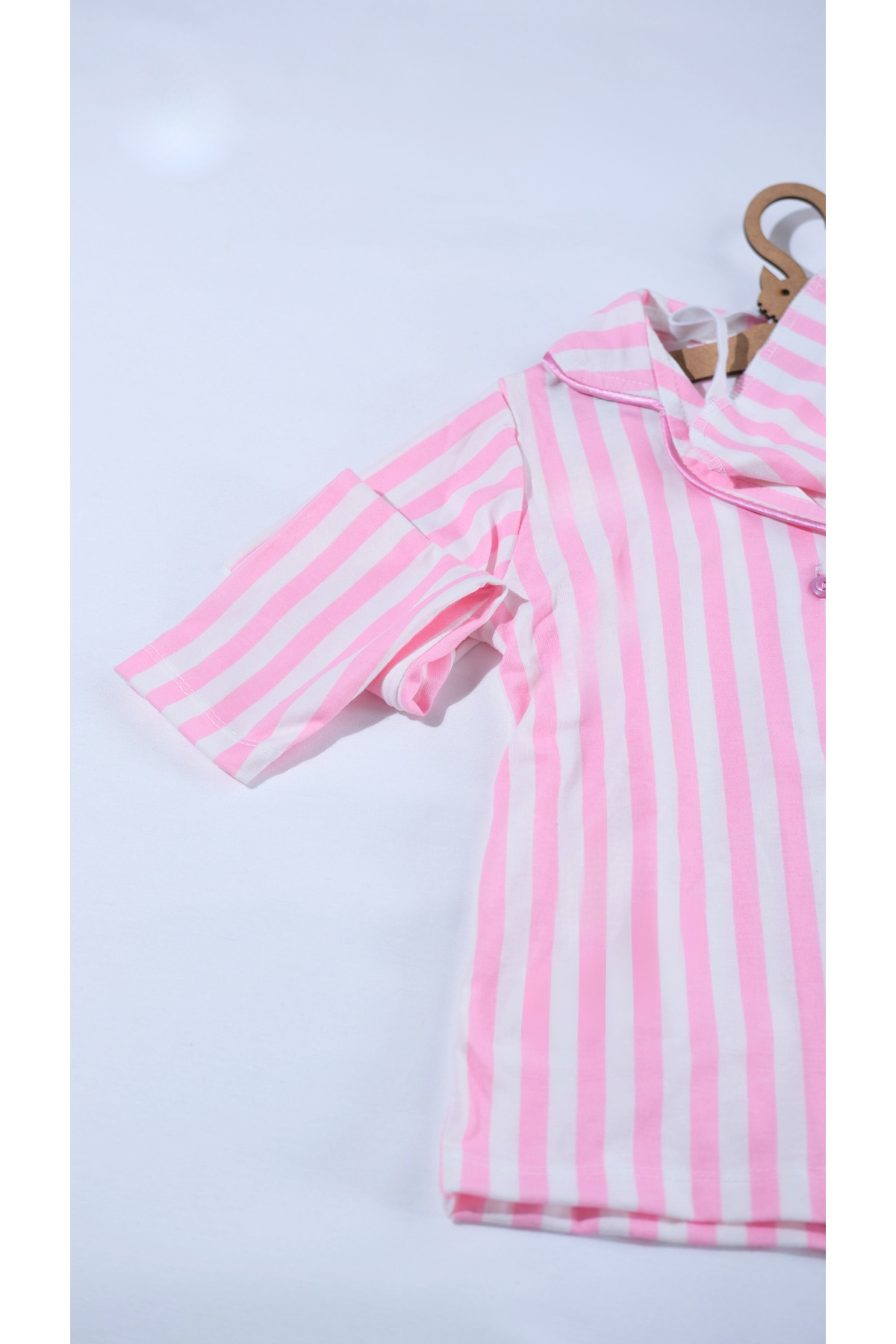 Dimoi Kids Uzun Kollu Çizgili VS Kız Çocuk Pijama Takımı fotoğrafı 4 (önizleme)