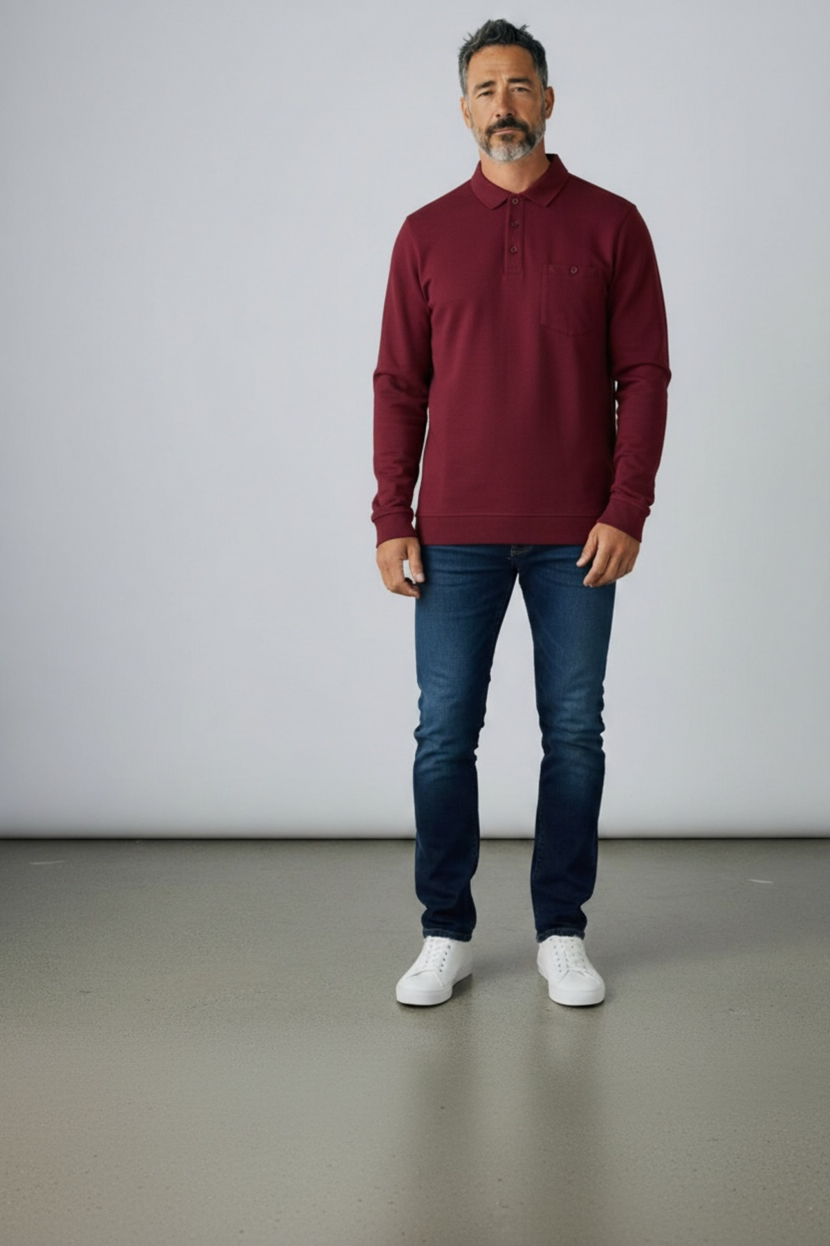 Butik Selanik Çelik Örgü Tüylenmez Kışlık Kaliteli Polo Yaka Kazak görsel 2