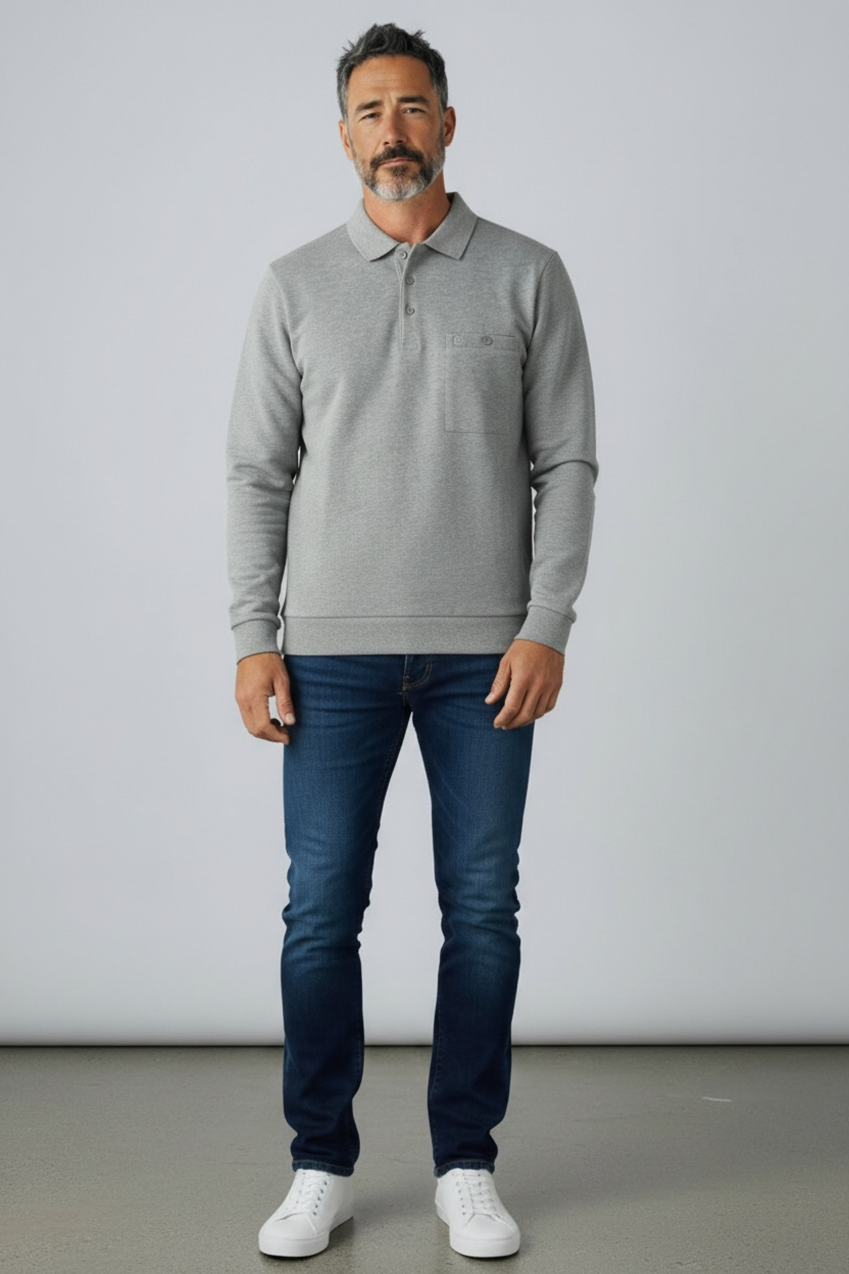 Butik Selanik Çelik Örgü Tüylenmez Kışlık Kaliteli Polo Yaka Kazak görsel 2