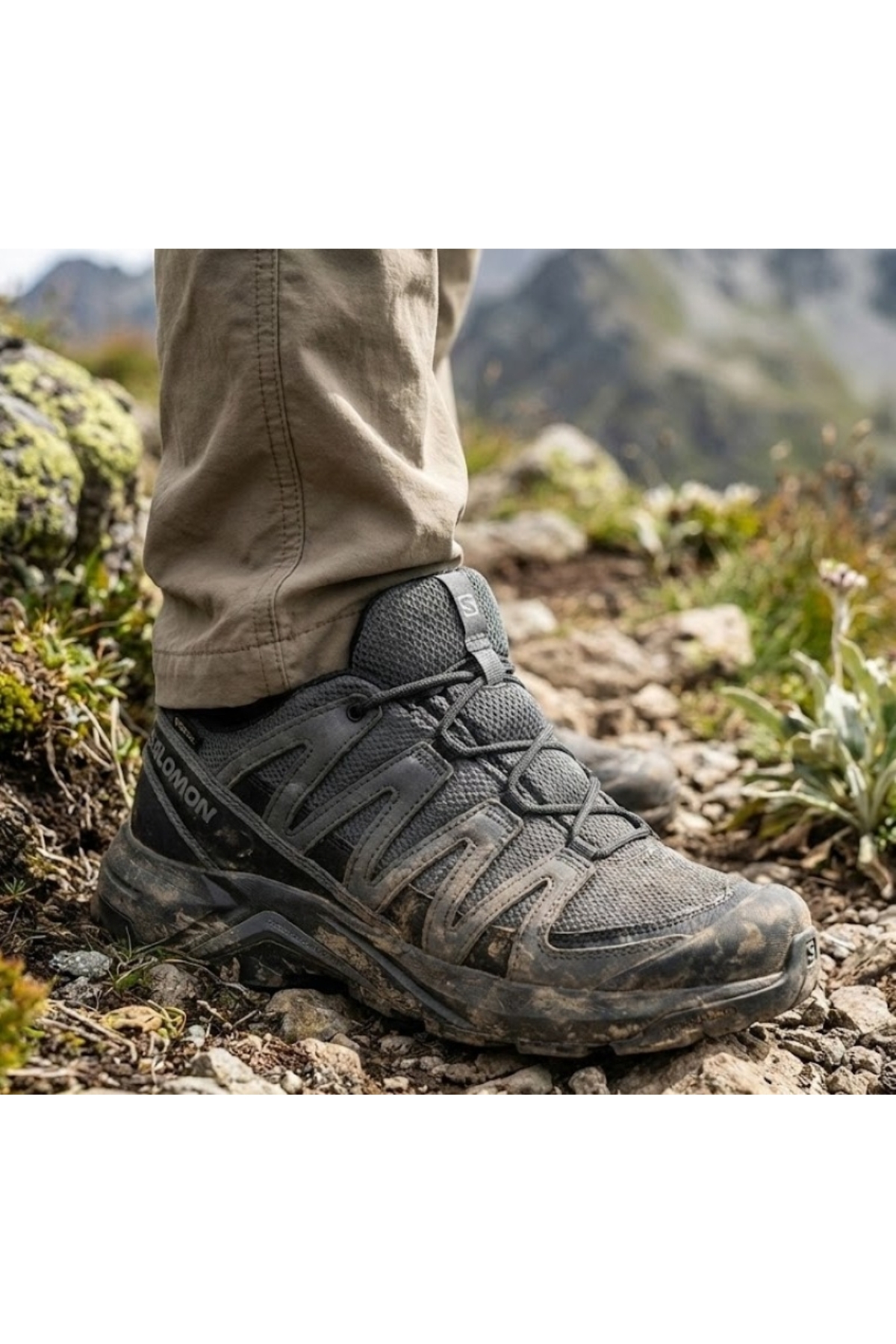 سالومون کفش‌های ورزشی مردانه گورتکس مدل X Adventure Recon به رنگ خاکستری