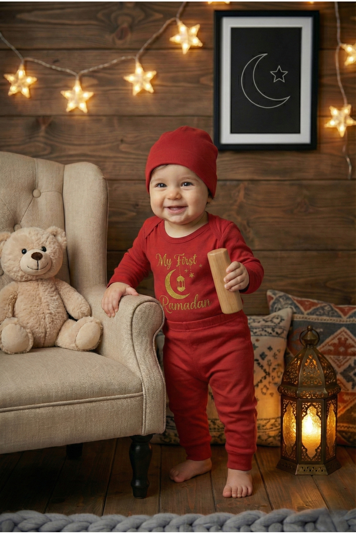 Mini Ropa My First Ramadan Body Pantolon Takımı İlk Ramazanım Temalı Bebek Takımı fotoğrafı 2 (önizleme)