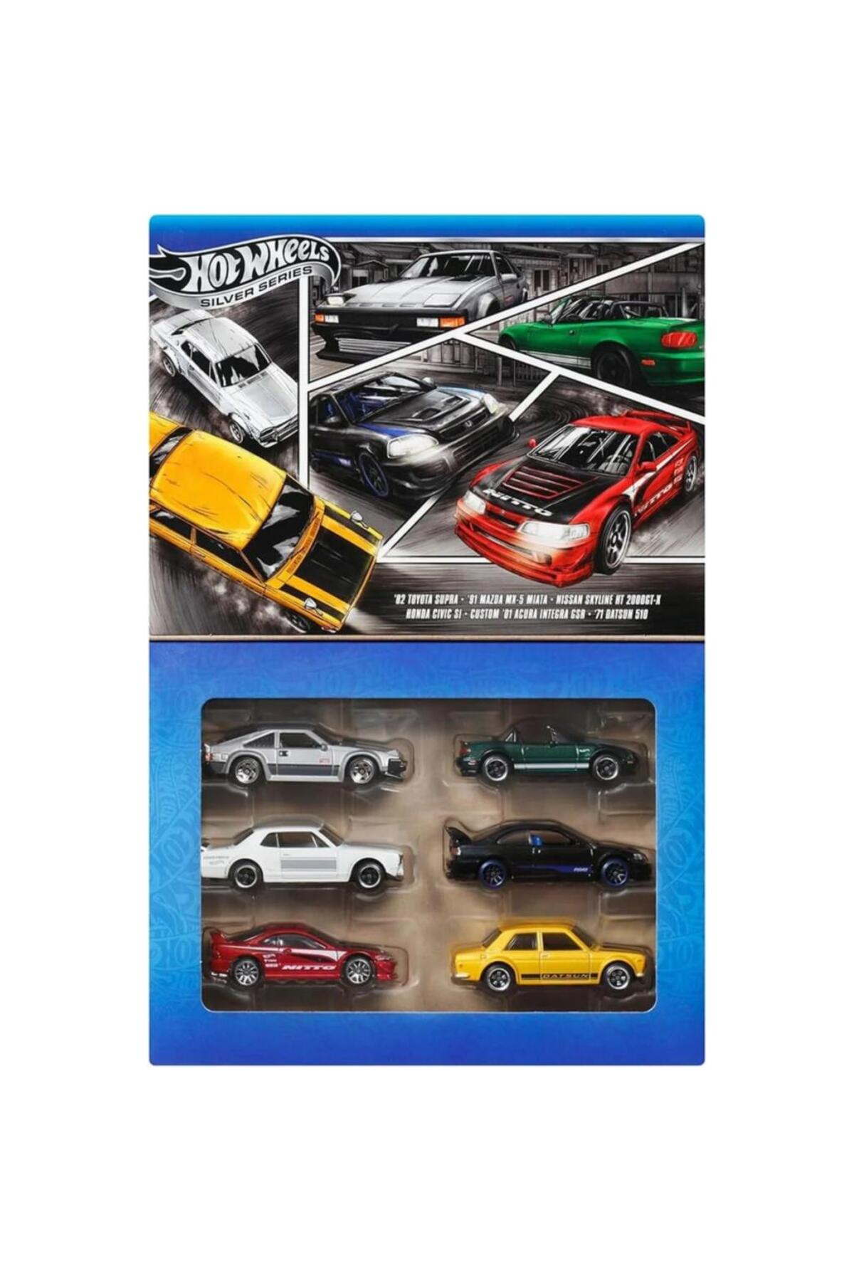 JAPANESE CARS COLLECTION ミニカーセット HOT WHEELS Japan Silver Series 6'lı Araç Seti Japon Serisi JBY77