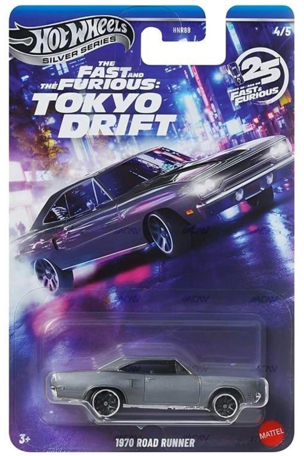 HOT WHEELS 2025 Silver Fast & Furious Tokyo Drift 1970 Road Runner