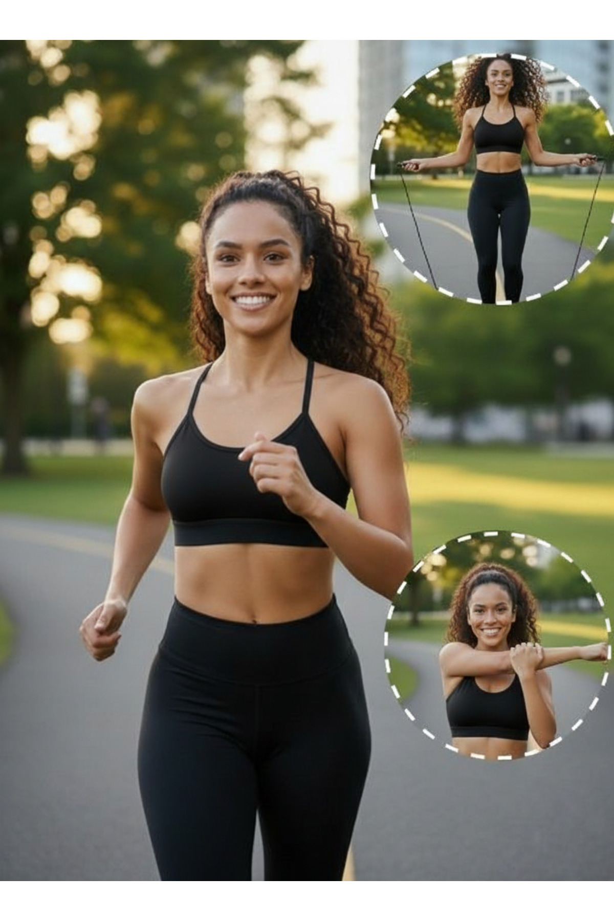 MİSTİRİK Astura Model İçi Pedli Esnek Yapılı Kadın Spor Büstiyer Siyah Renk görsel 5