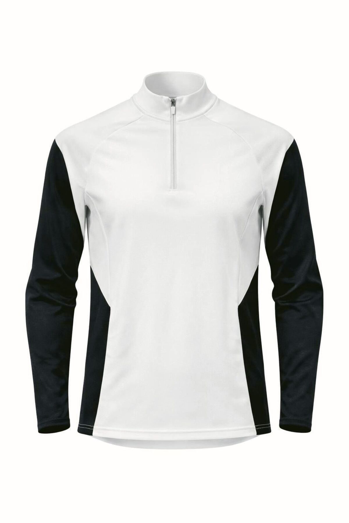 CLAW UP WORK Gramajlı Modal Kumaş Parça Detaylı Parmak Geçmeli Yarım Fermuarlı Erkek Beyaz-Antrasit Sweatshirt görsel 6