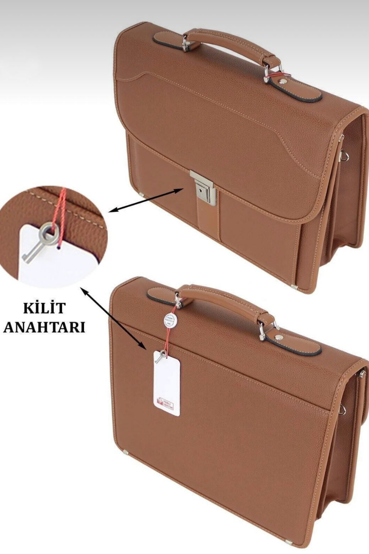 Toms Jones  Erkek Evrak Çantası 15,6 inç Organizer Bölmeli A4 Kağıt ve Dosya Uyumlu Omuz Askılı - Görsel 3